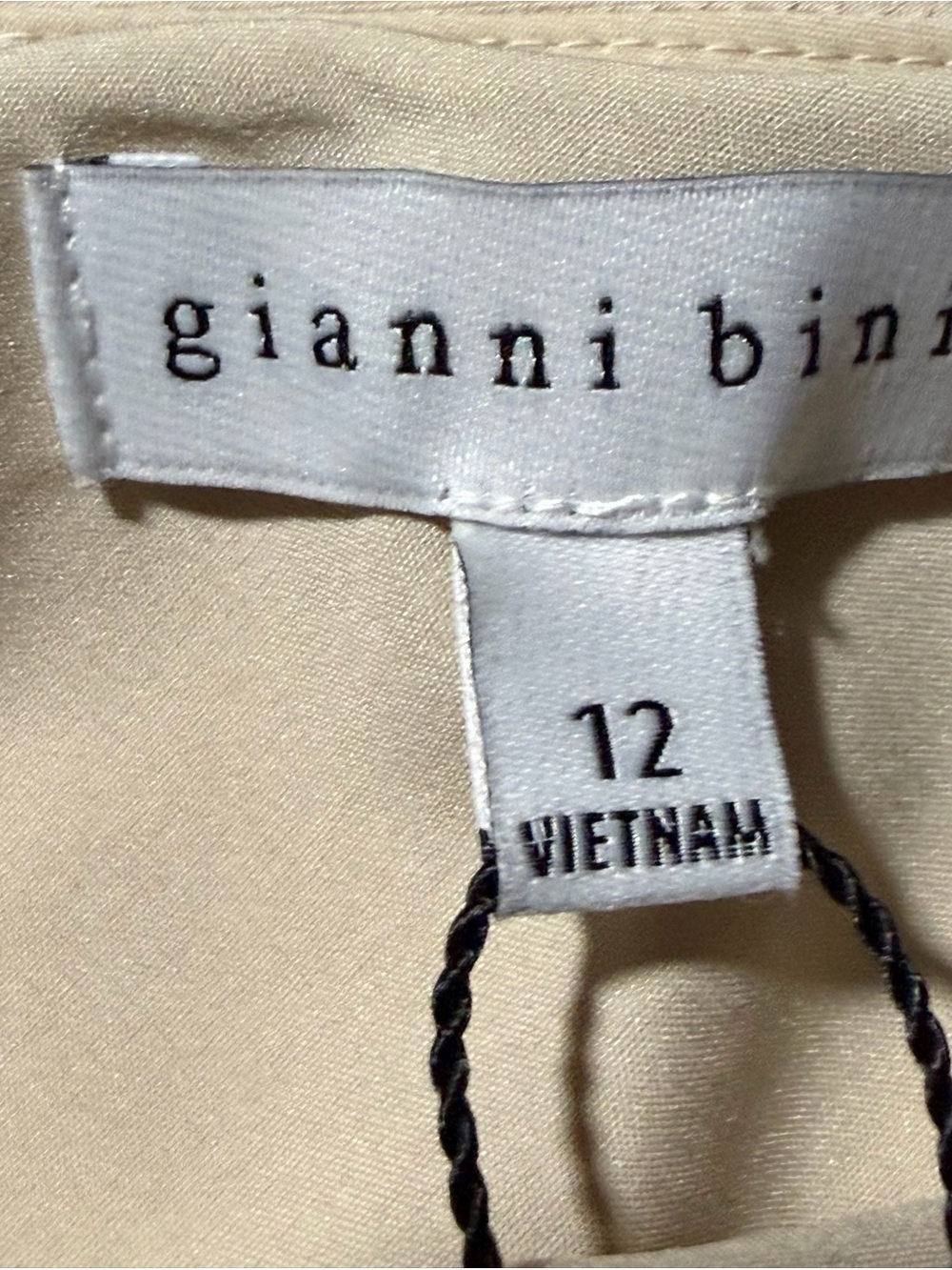 Gianni Bini Harper Ivory Satin Slip Dress Size 12 - Picture 11 of 15